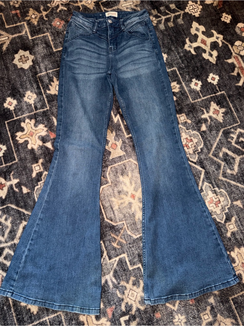 Shyanne Women's Dark Blue Flare Jeans